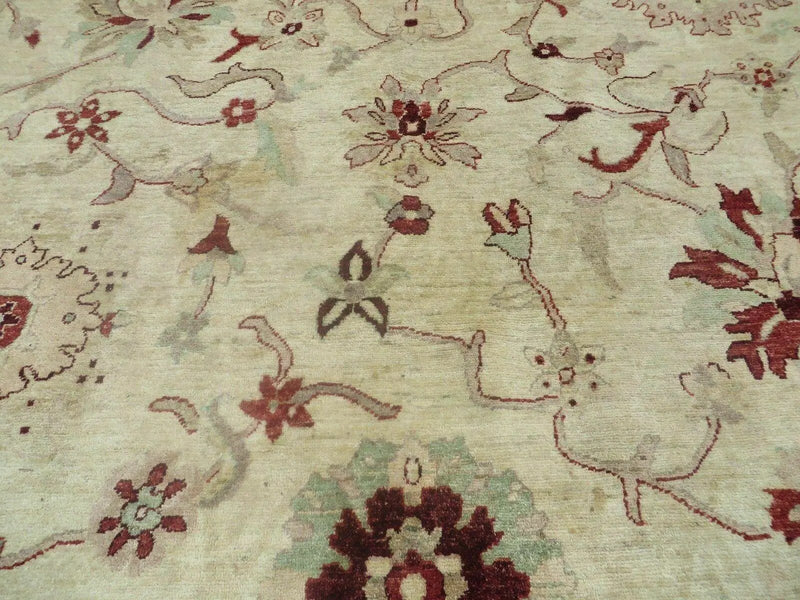 10' X 14' Vintage Hand Knotted Made Indian Agra Wool Rug Vegetable Dyes by Jewel Rugs