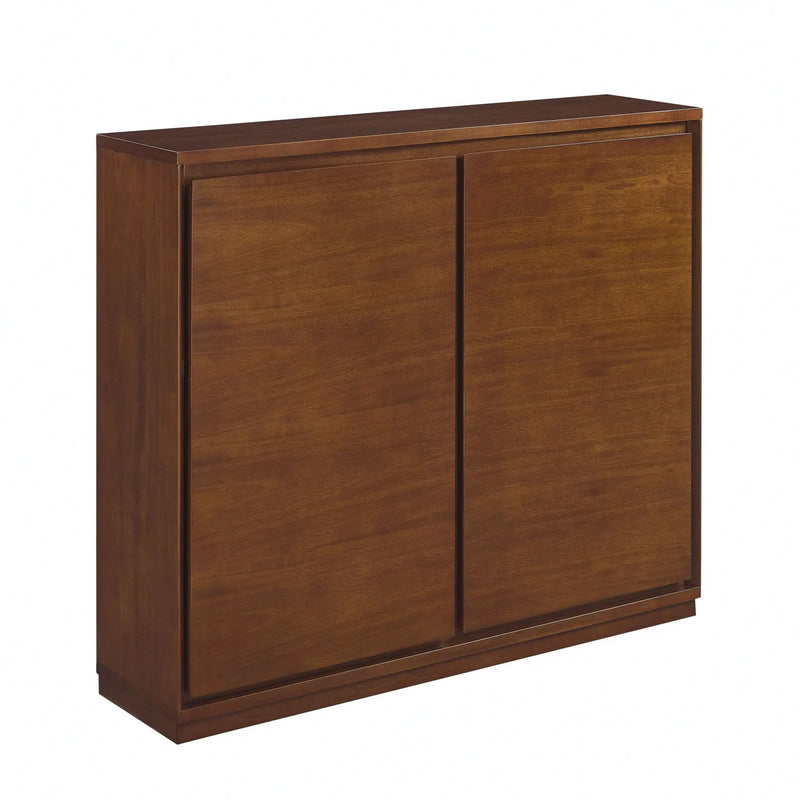 Sideboard, Buffet Cabinet With 2 Outlet Holes, Storage Cabinet For Entryway, Hallway, Living Room, Kitchen, Dining Room, Bedroom - Walnut by Unique Piece Furniture