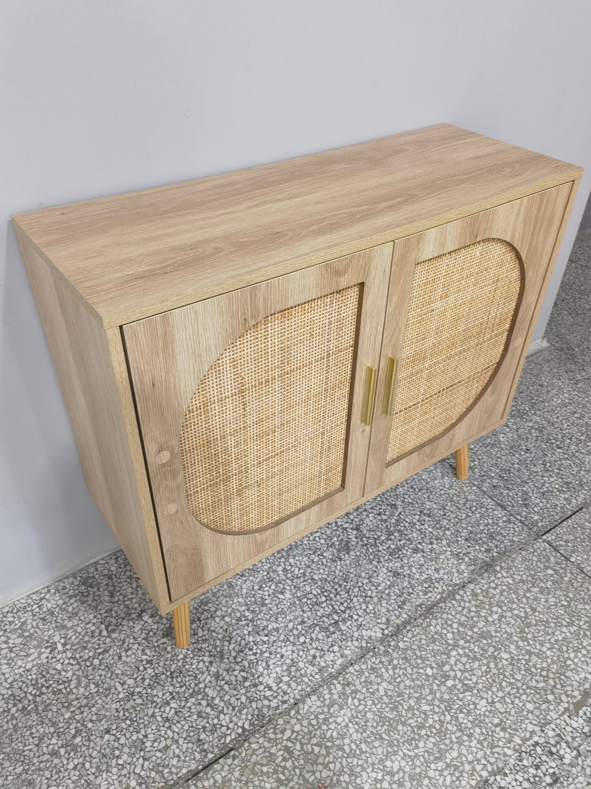 Buffet Cabinet with Storage with Modern Farmhouse Design - Black, photo 7 of 10