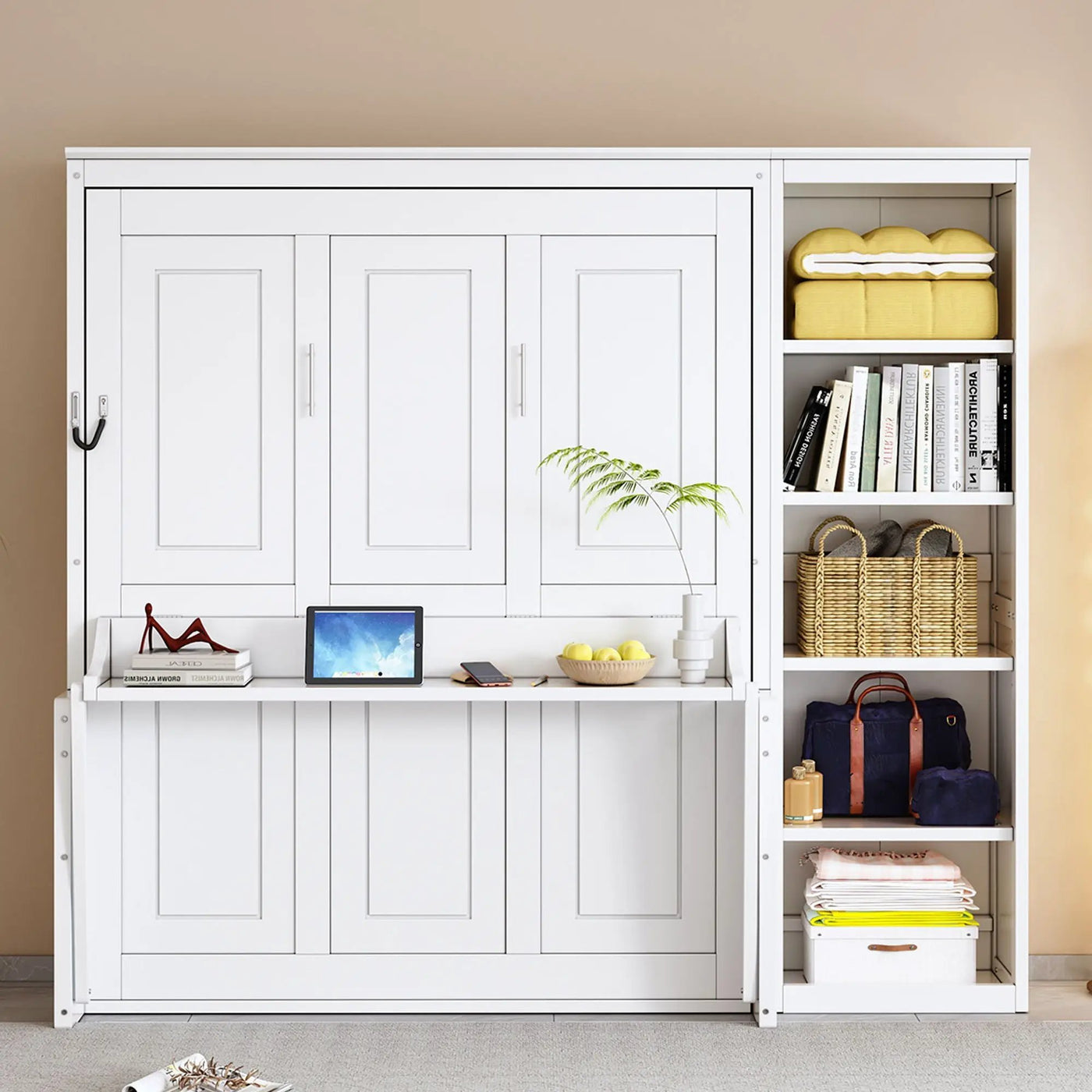 Sturdy Murphy Bed With Desk And Bookshelf by Unique Piece Furniture
