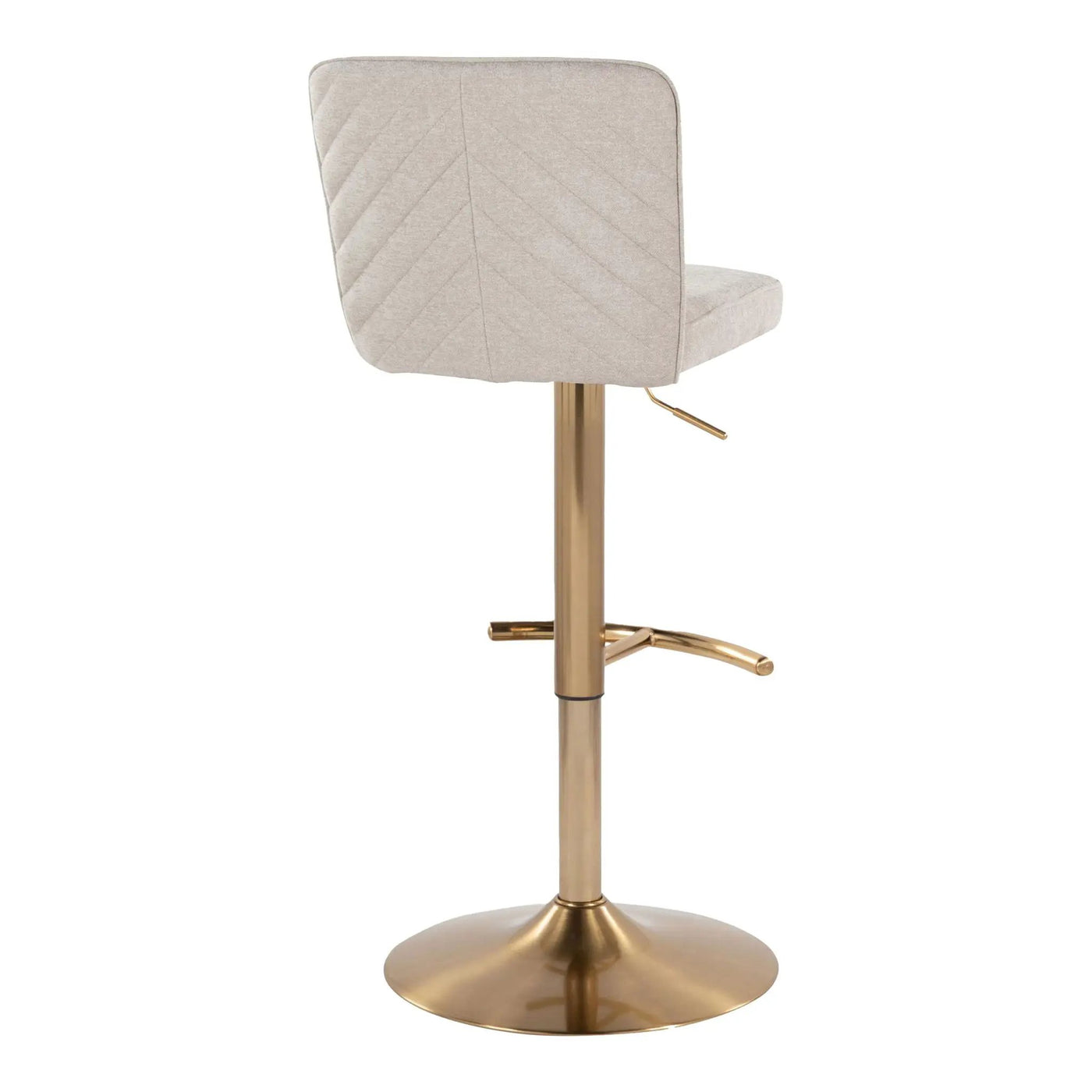 Henry - Contemporary Adjustable Barstool With Swivel With Rounded T Footrest (Set of 2) by HouseOfZazla