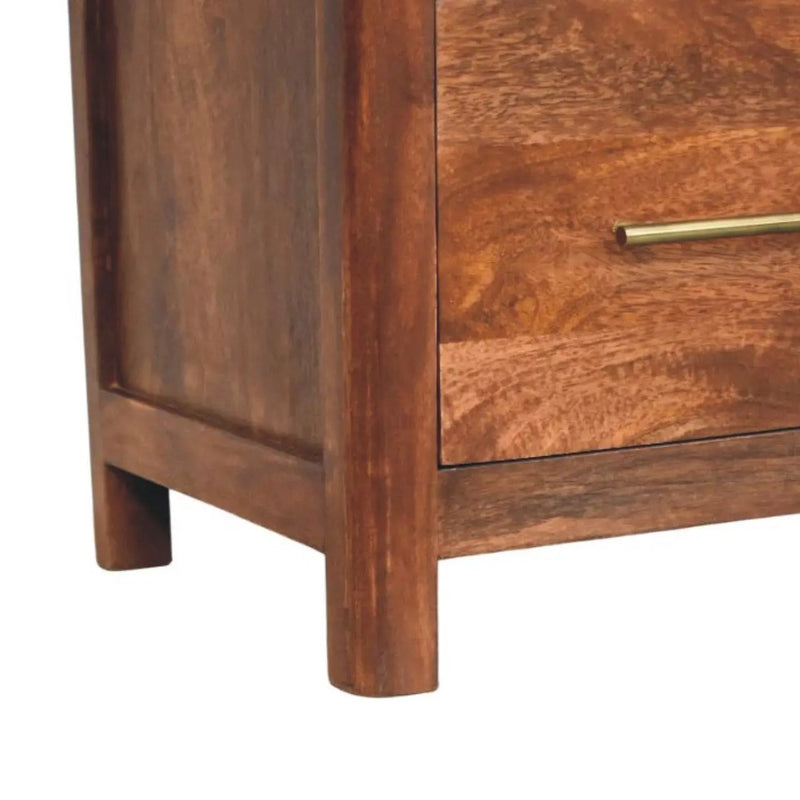 Solid Wood Arc-Line Bedside Table by HouseOfZazla