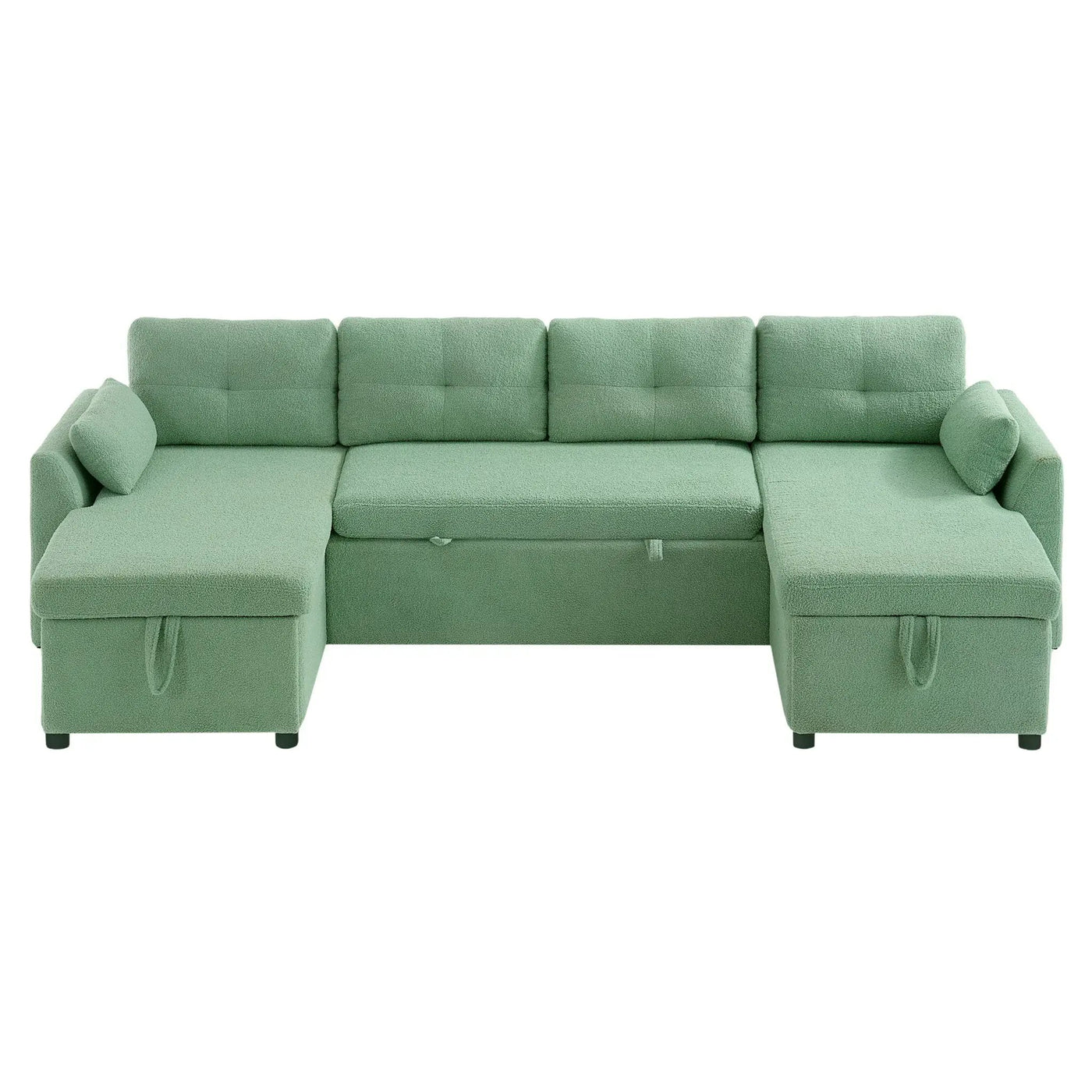 U-Shaped Sectional Sofa Bed With Storage And USB Ports by Unique Piece Furniture