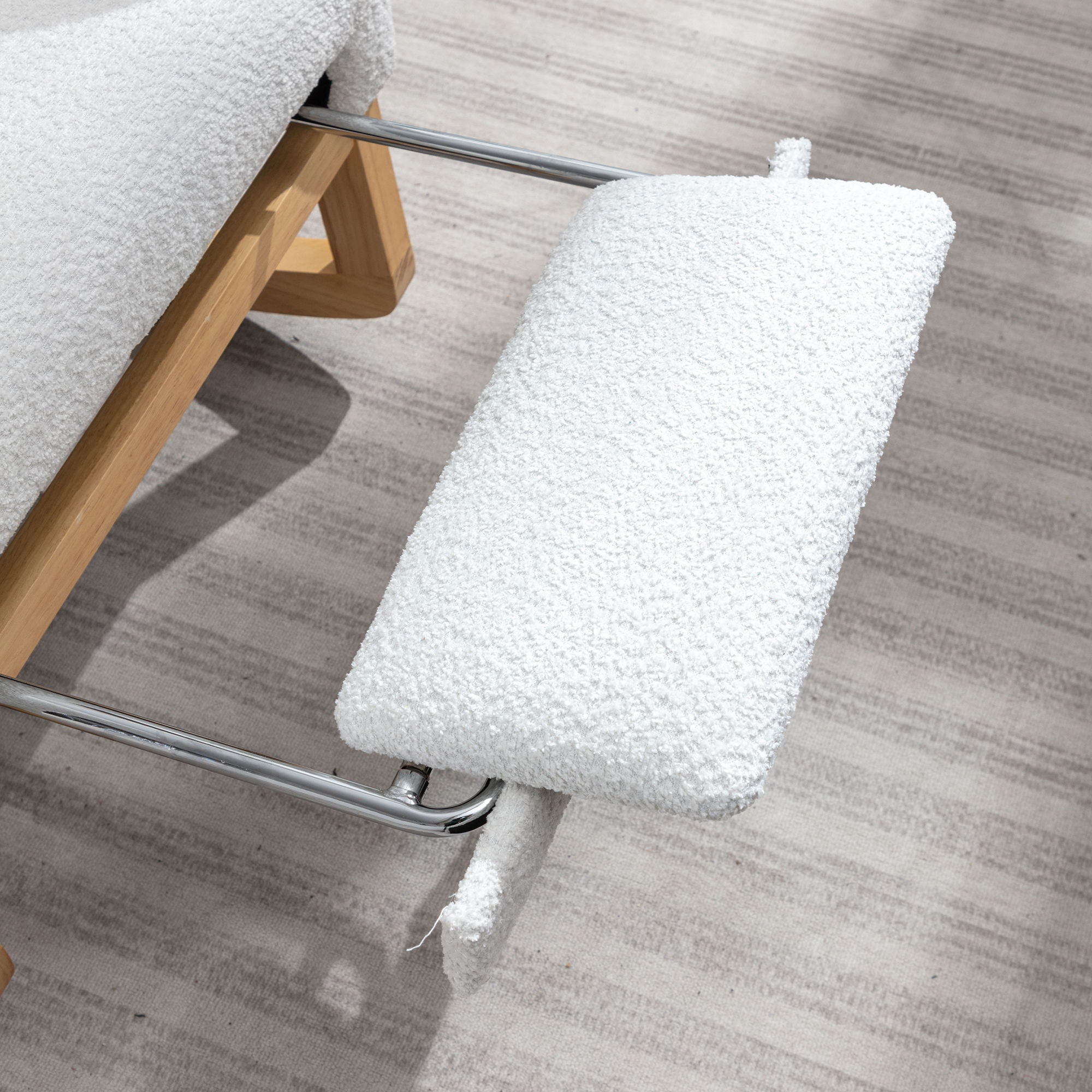 Accent Rocking Chair With Footrest, High Back
