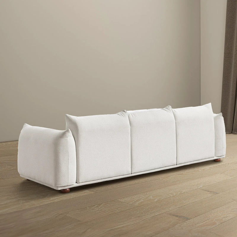 Kely Modern 100'' Cream Boucle Upholstered Sofa by HouseOfZazla