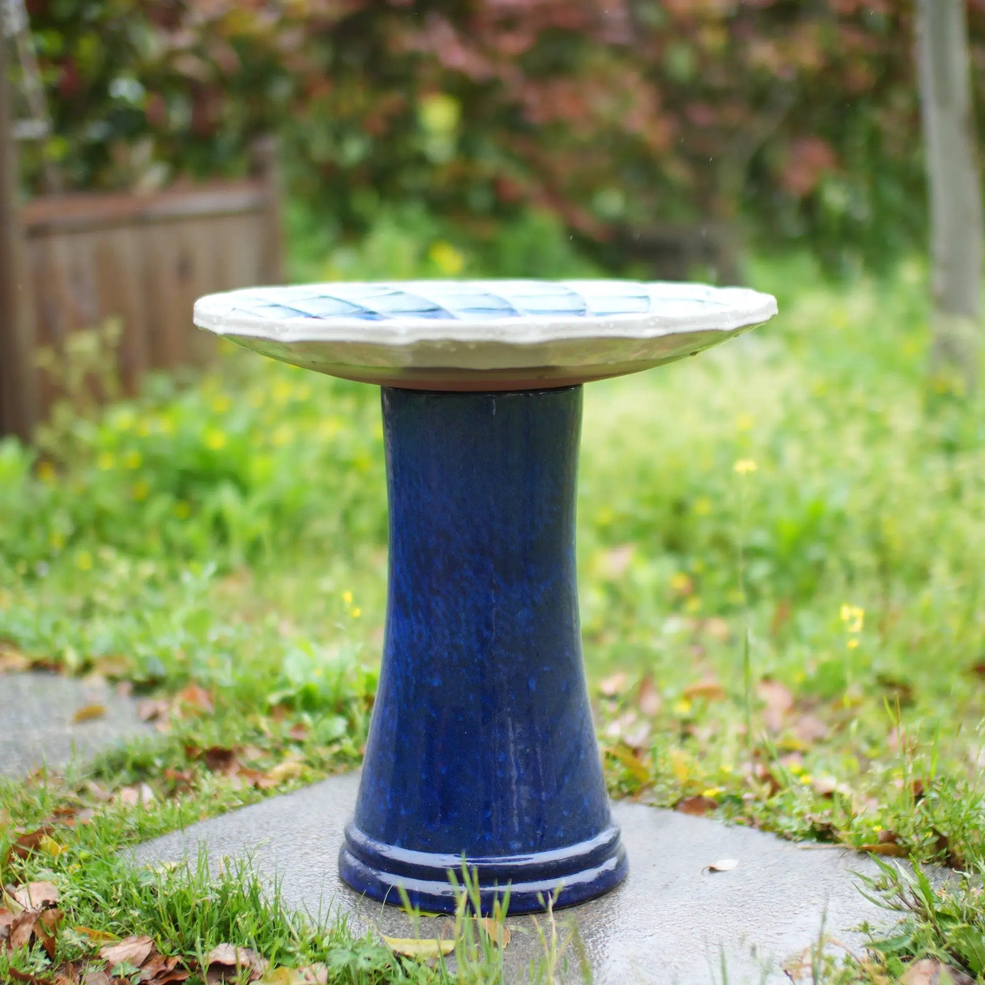 Handmade Glazed Ceramic Bird Bath by HouseOfZazla