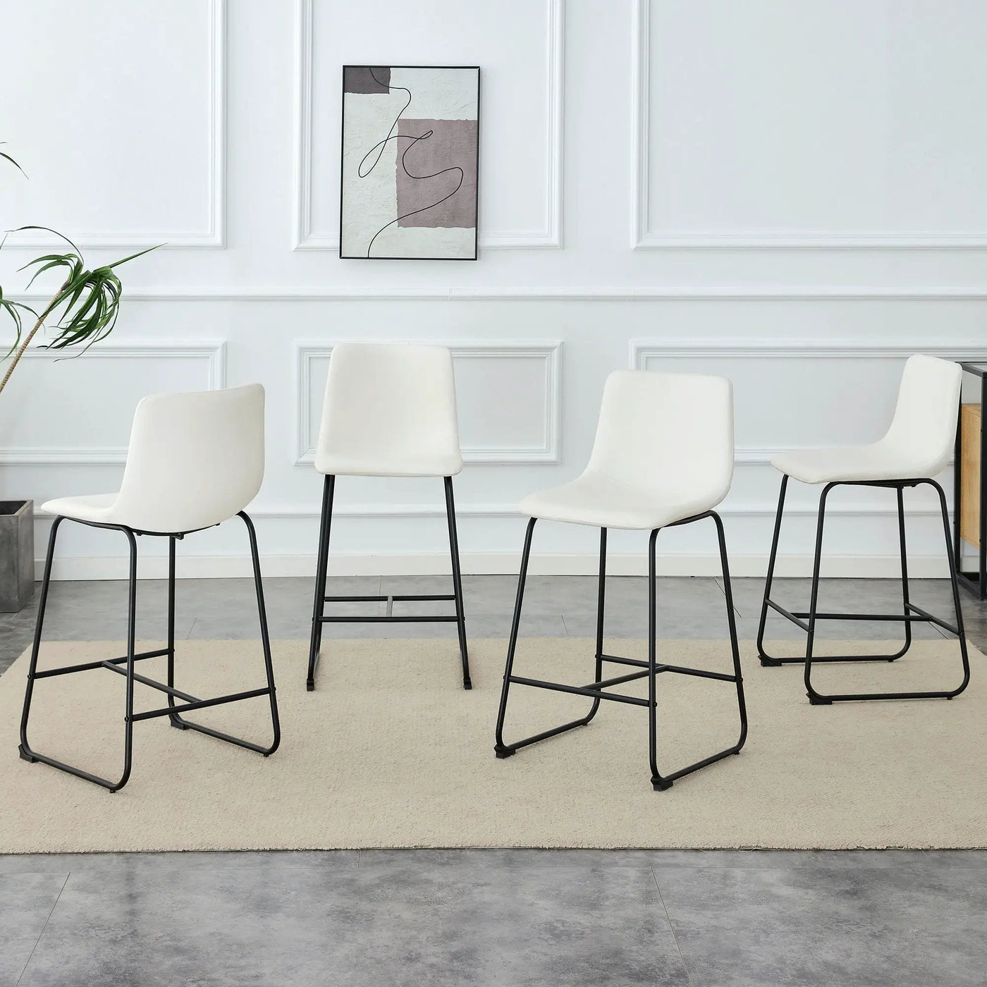 Retro Bar Chairs, Comfortable Stools (Set of 2) by Unique Piece Furniture