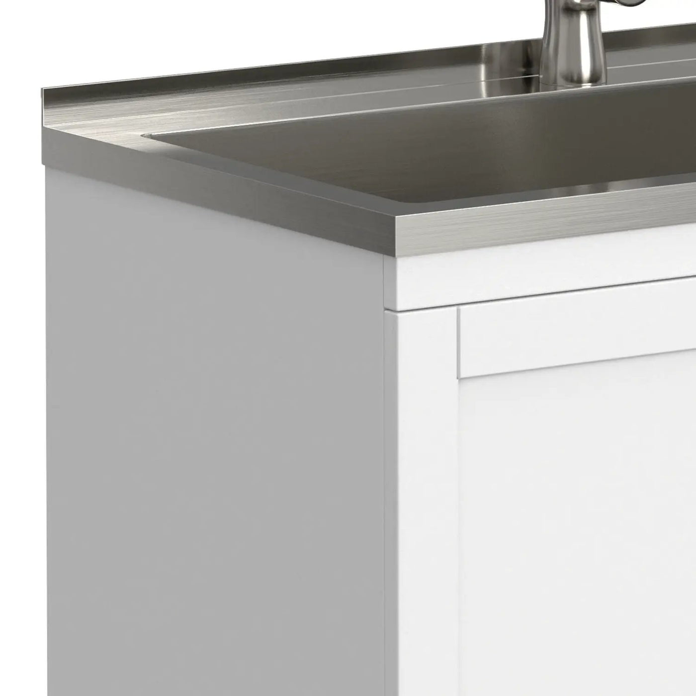 Reed - Deluxe Laundry Cabinet With Pull-Out Faucet And Stainless Steel Sink by HouseOfZazla