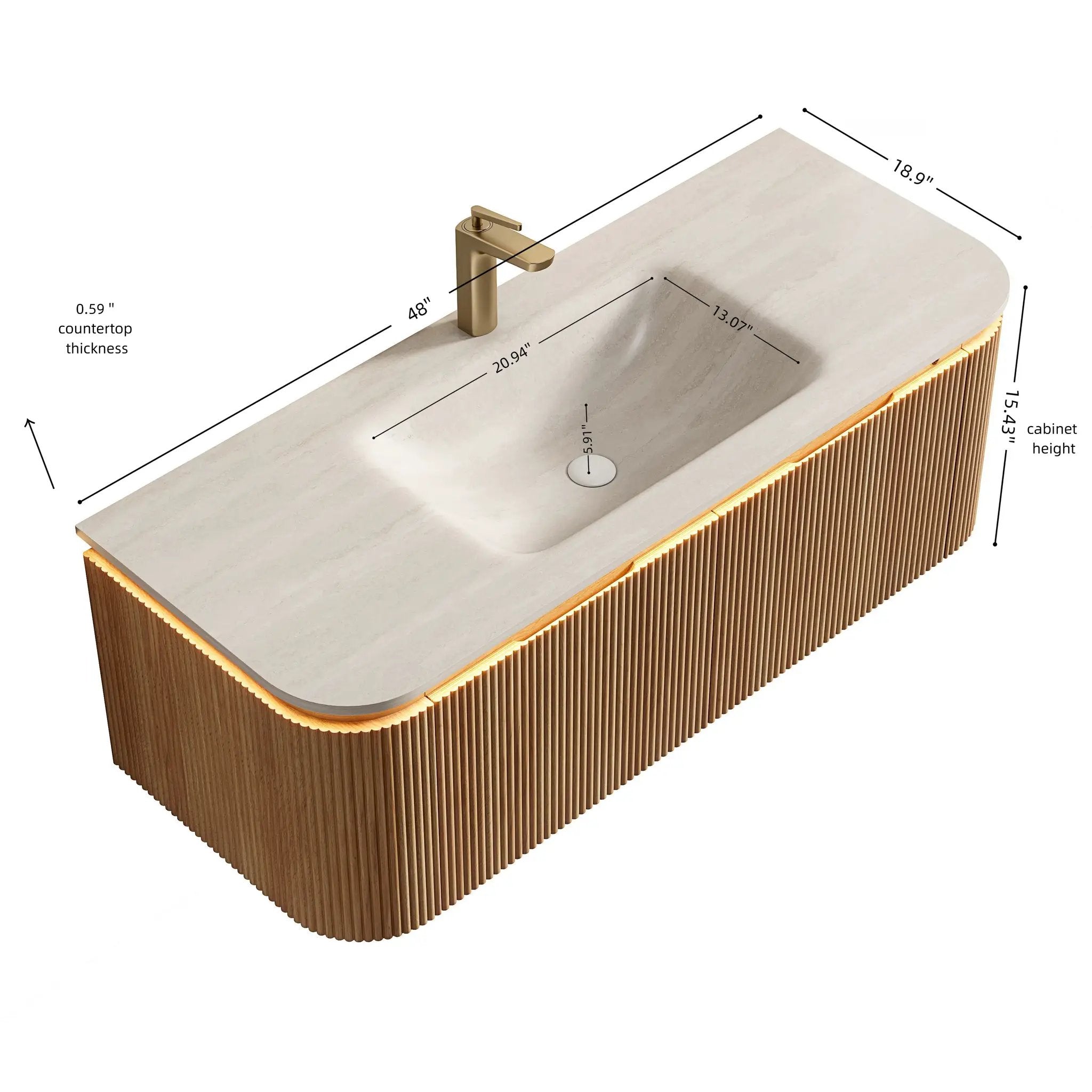DIEN 48'' Bathroom Vanity & Sink by HouseOfZazla