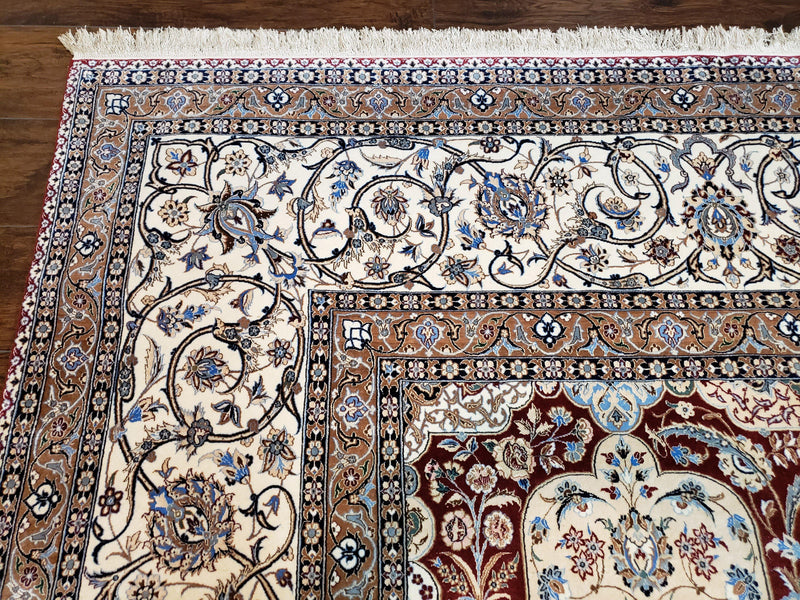 Persian Nain Rug 11x15 – Wool on Silk, Hand-Knotted, Signed Masterpiece by Jewel Rugs