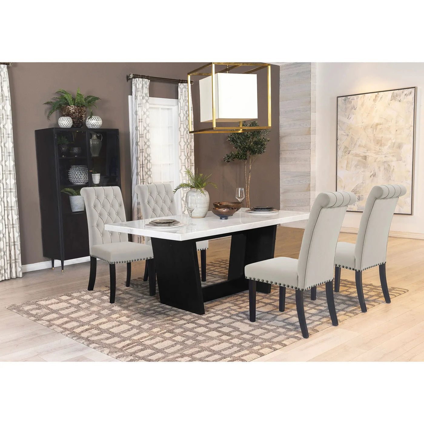 Tufted Rolled Backrest Side Chairs (Set of 2) by HouseOfZazla