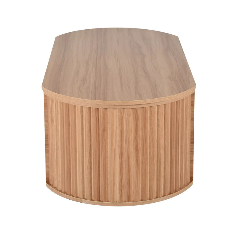 Lift Top Coffee Table With Hidden Compartment, Modern Oval Lift Tabletop For Home Living Room by HouseOfZazla