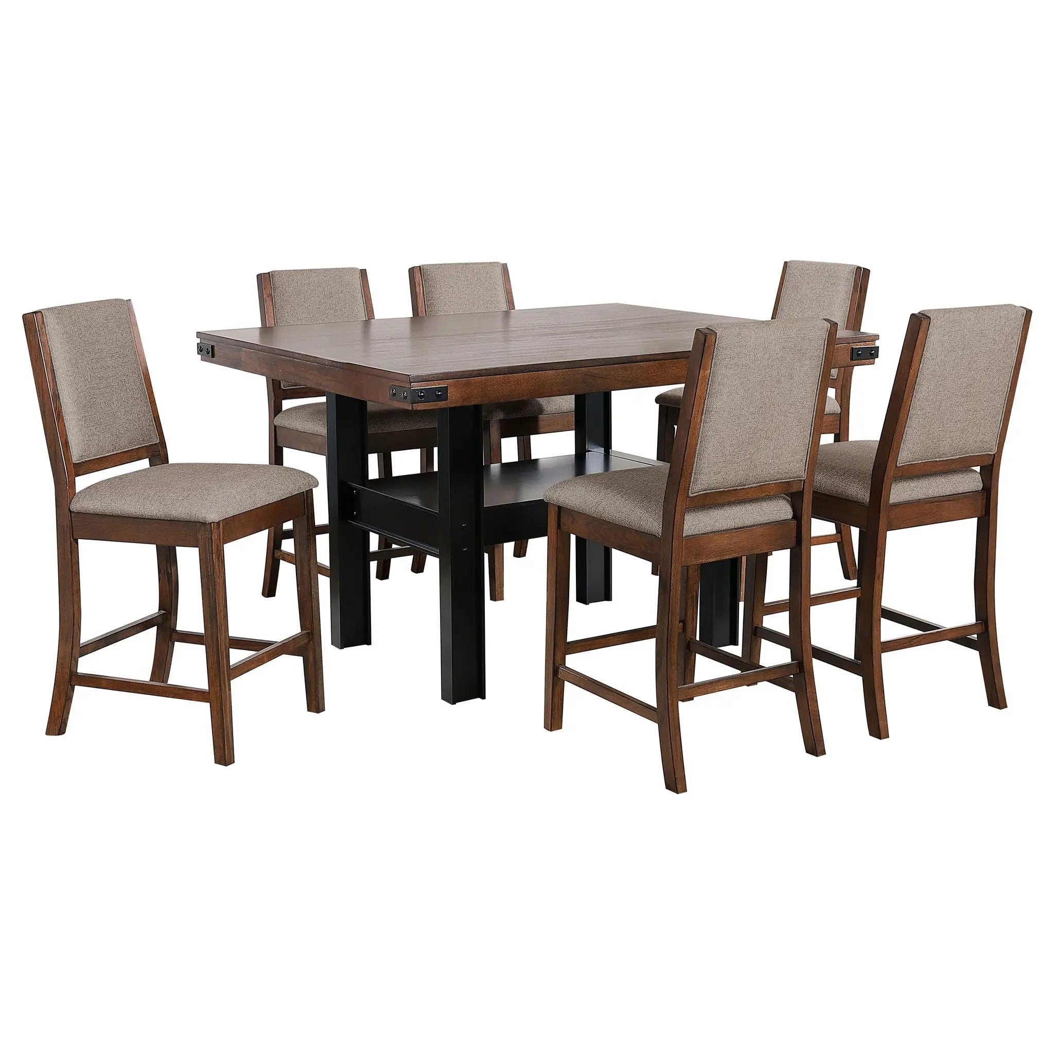 Patterson 7-piece Counter Height Dining Set Mango Oak by Unique Piece Furniture