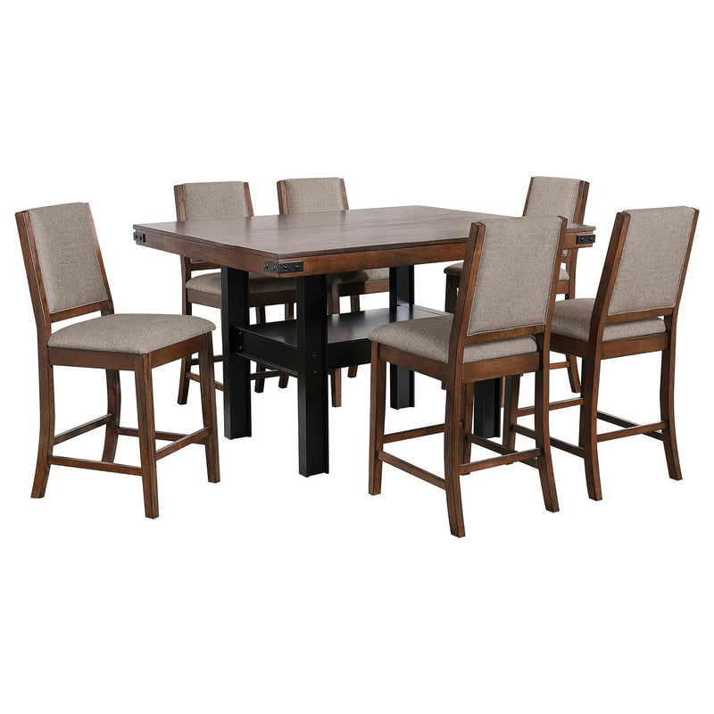 Patterson 7-piece Counter Height Dining Set Mango Oak by Unique Piece Furniture