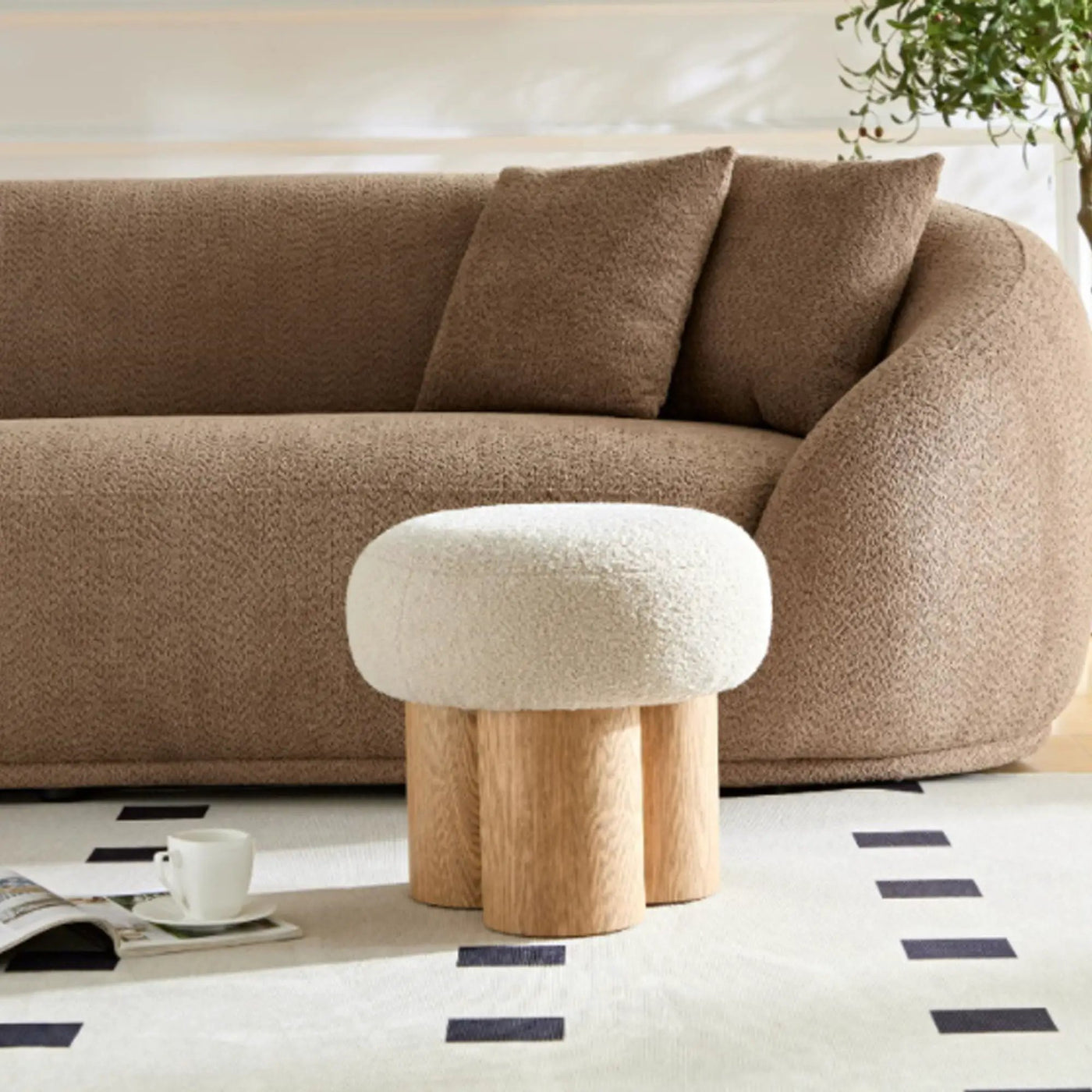 Versatile Mushroom Stool With Cushion by HouseOfZazla