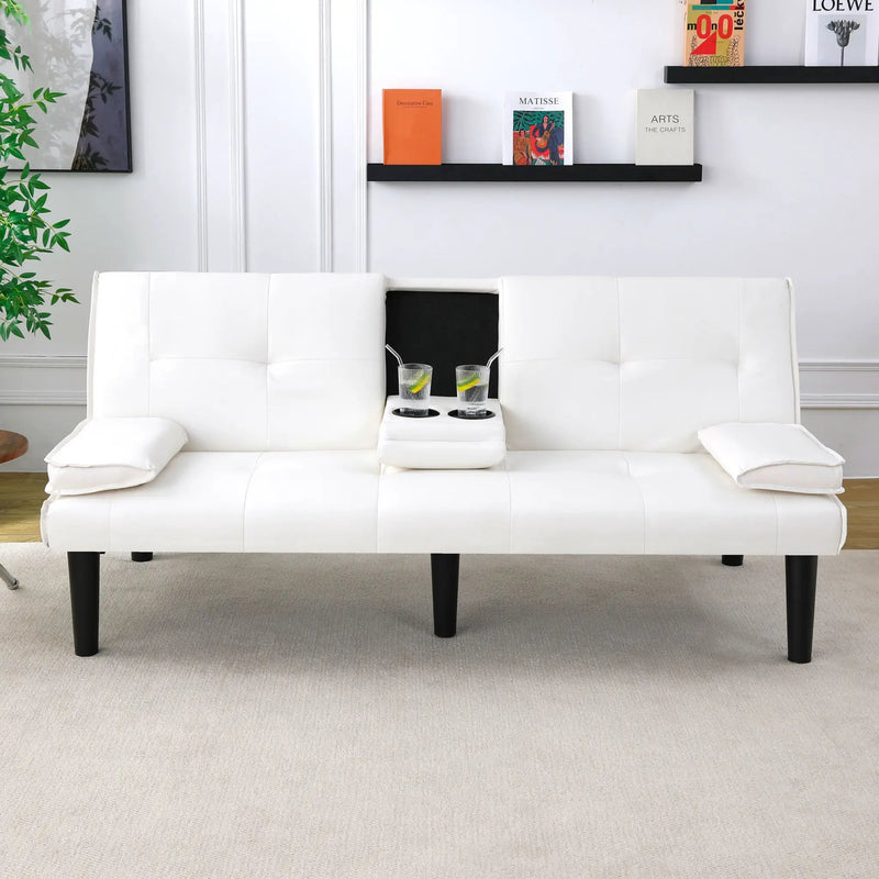Sofa Bed With Foldable Design And Cup Holder by Unique Piece Furniture