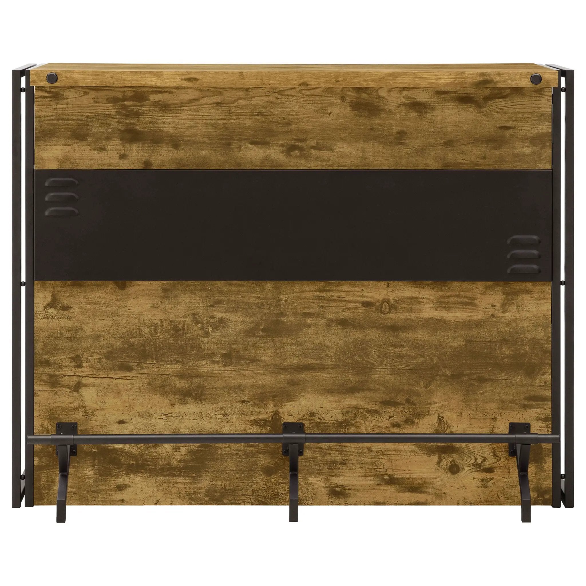 Renaldi 3-shelf Home Bar Wine Cabinet Rustic Nutmeg by Unique Piece Furniture