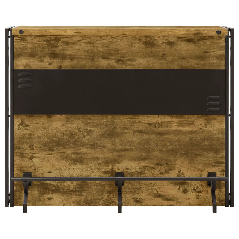 Renaldi 3-shelf Home Bar Wine Cabinet Rustic Nutmeg by Unique Piece Furniture