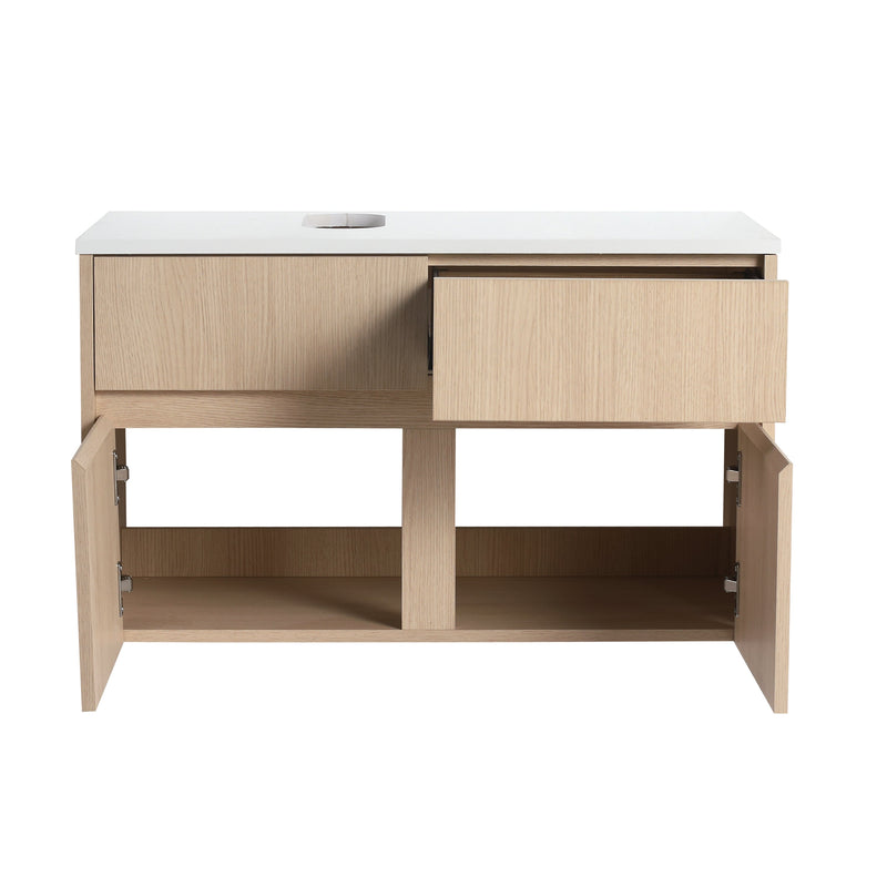 32-Inch Wall-Mounted Bathroom Vanity with 2 Soft Close Doors and 1 Drawer by HouseOfZazla