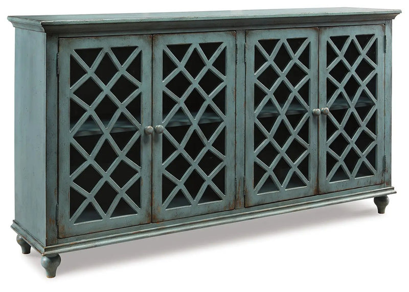 Mirimyn - Accent Cabinet - Vintage Finish - Antique Teal by Unique Piece Furniture