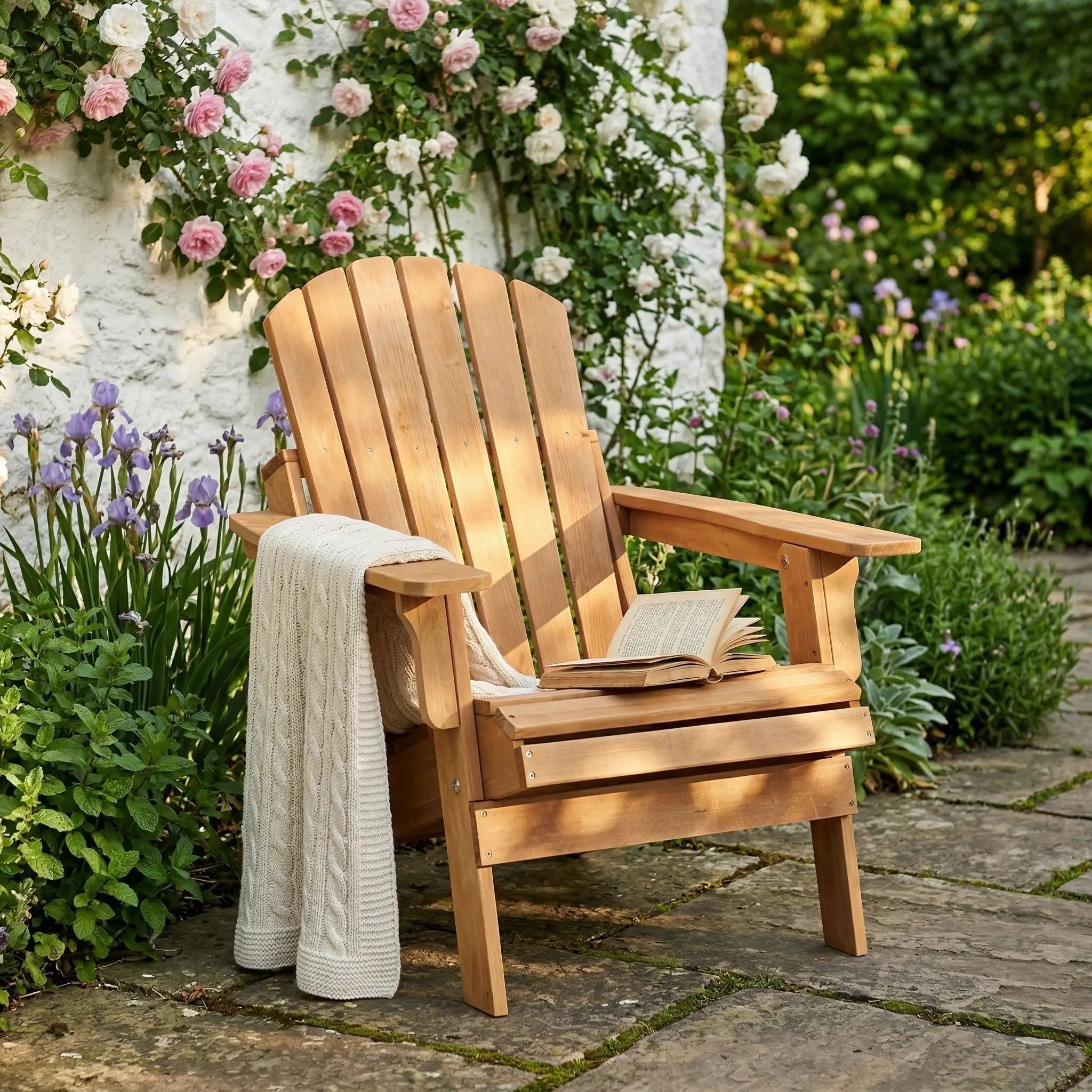 Oversize Outdoor Folding Adirondack Chair, Patio Chair For Garden by Unique Piece Furniture