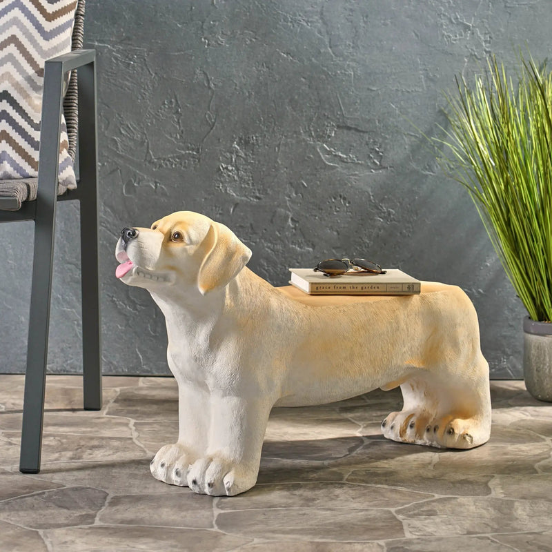 MGO Dog Bench, Outdoor Light Brown, No Assembly Required by HouseOfZazla