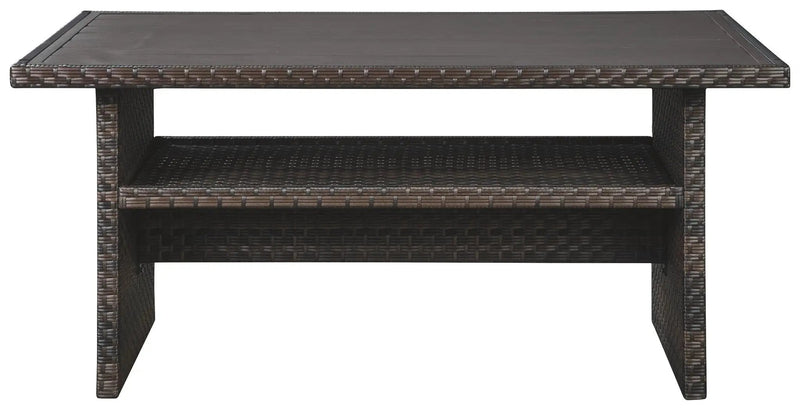Easy Isle - RECT Multi-Use Table - Dark Brown / Beige by Unique Piece Furniture