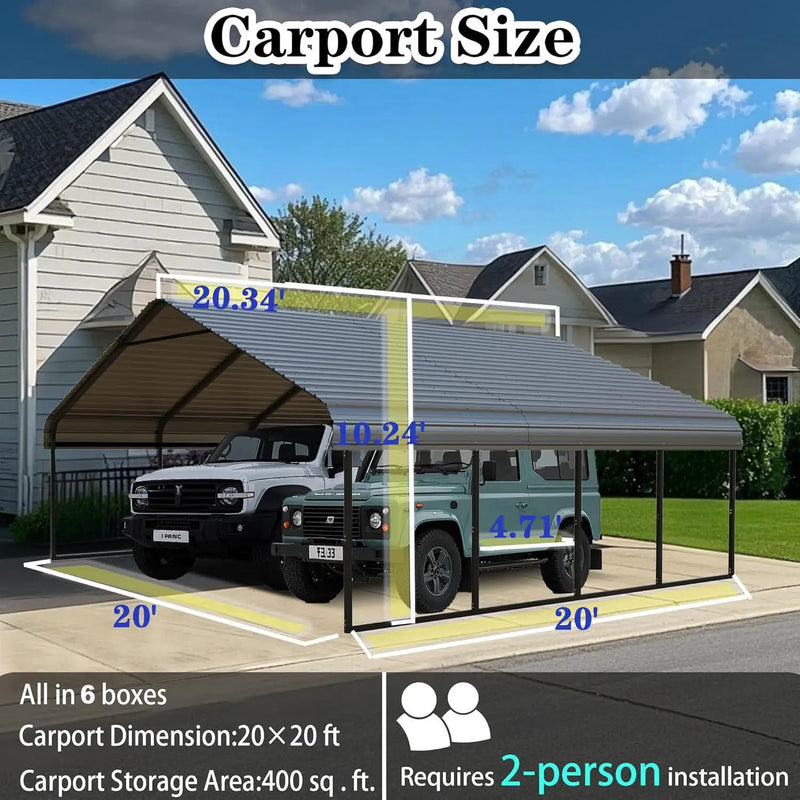 Heavy Duty Carport 20 x 20 Shelter by HouseOfZazla