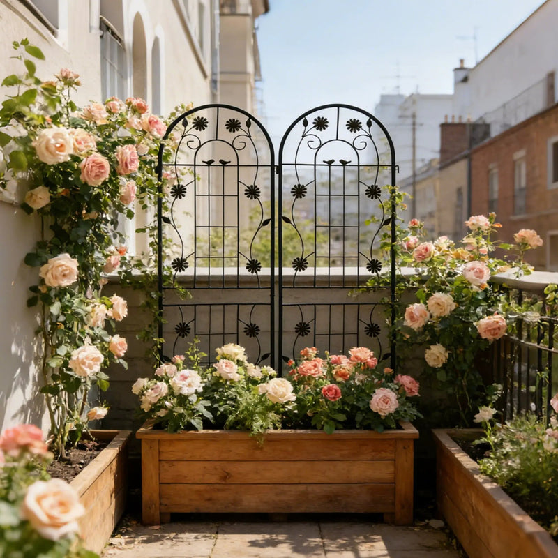Metal Garden Trellis Rustproof Trellis For Climbing Plant Outdoor Flower Support by Unique Piece Furniture