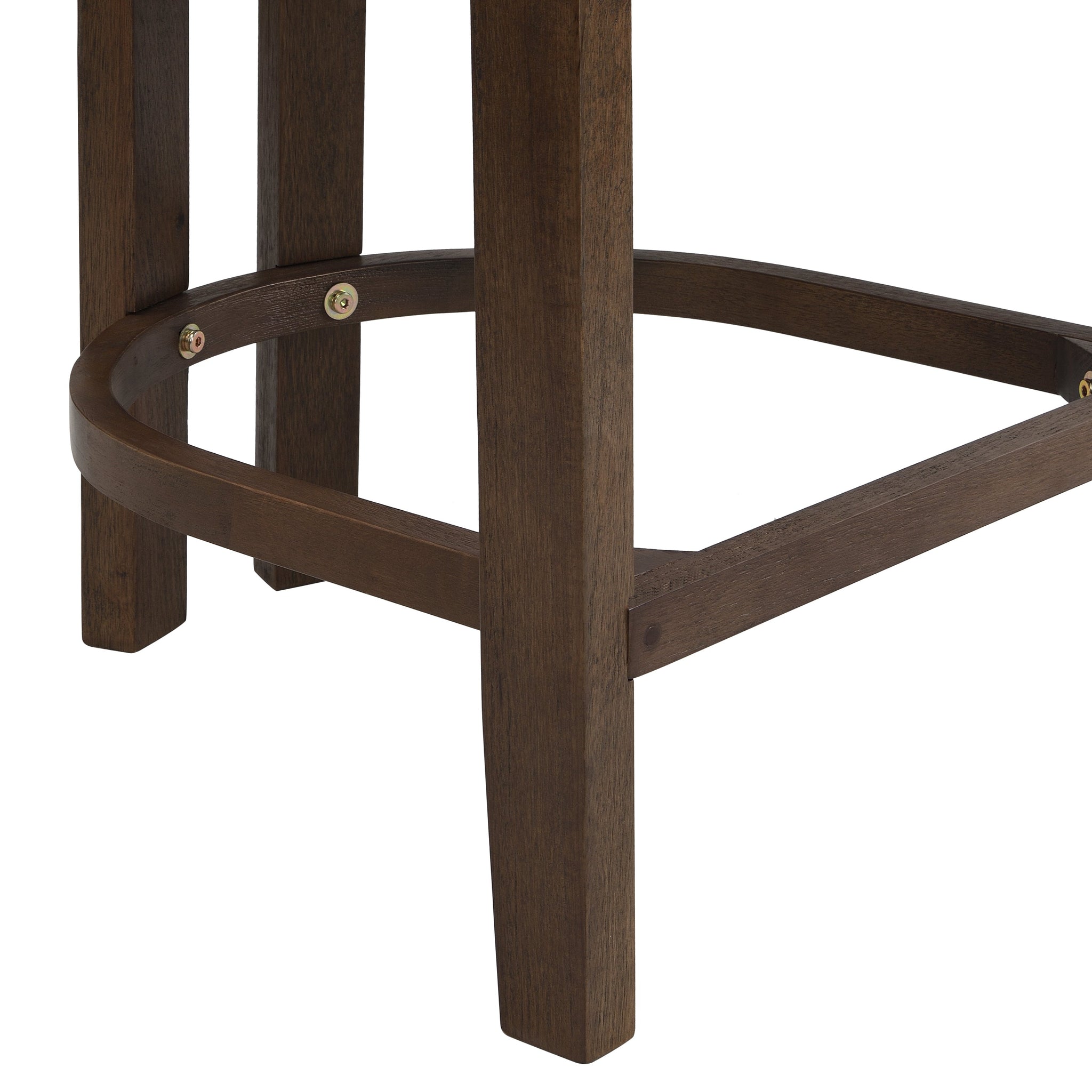 26" Counter Height Bar Stool, Upholstered Counter Stools (Set of 2) - Walnut & Beige by HouseOfZazla
