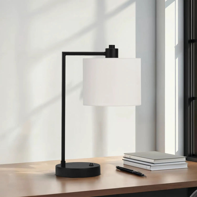 Lighting, Table Lamp, USB Port Included, Modern - Black / Cream by Unique Piece Furniture