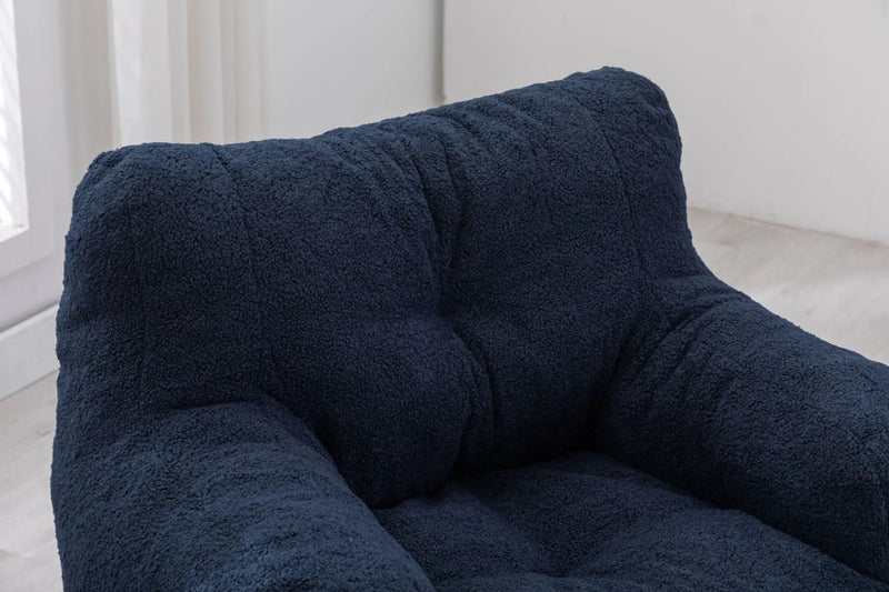 Soft Teddy Fabric Tufted Foam Bean Bag Chair With Teddy Fabric by Unique Piece Furniture