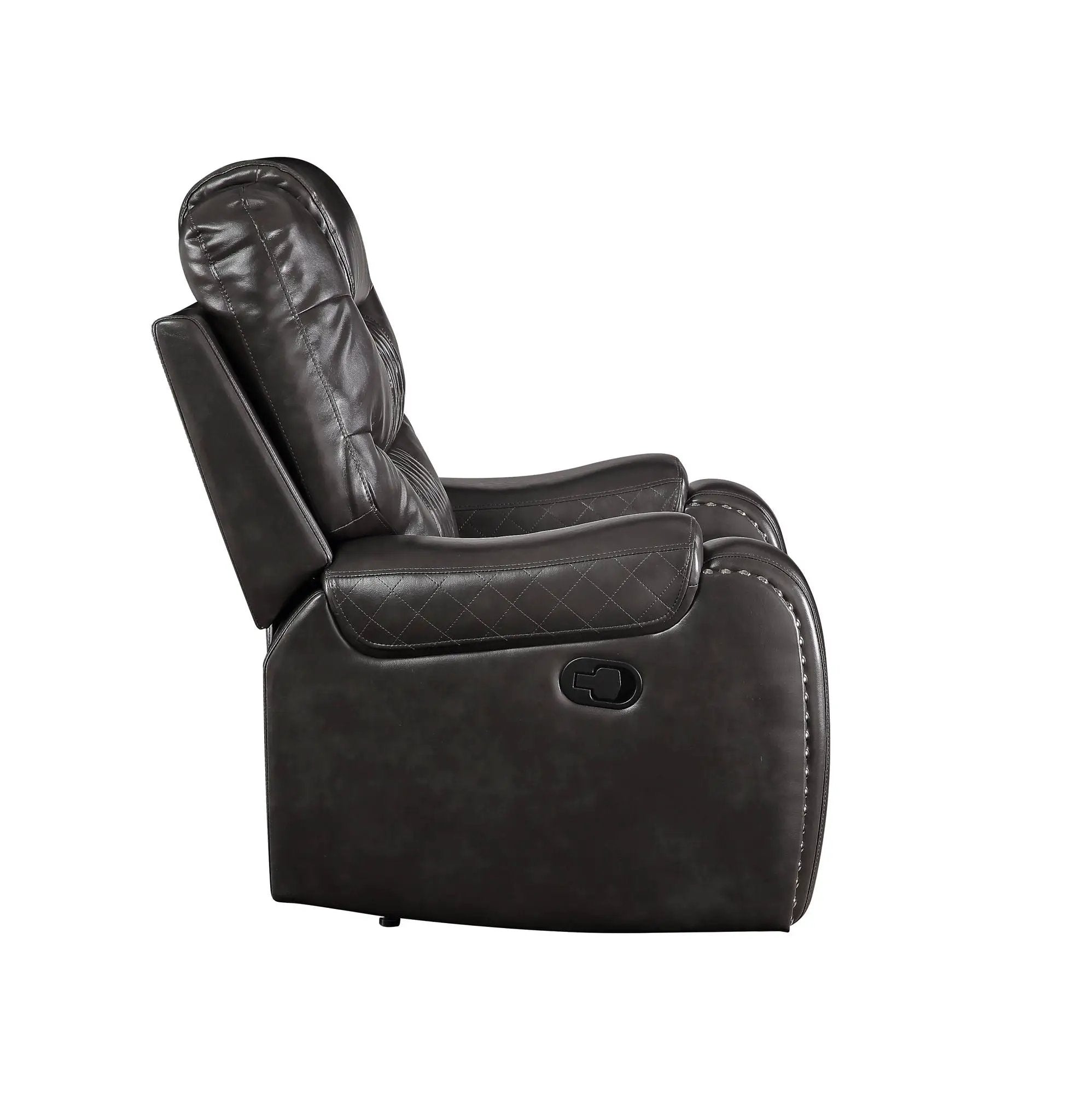 Braylon - Magnetite Synthetic Leather Manual Recliner Sofa - Brown by Unique Piece Furniture