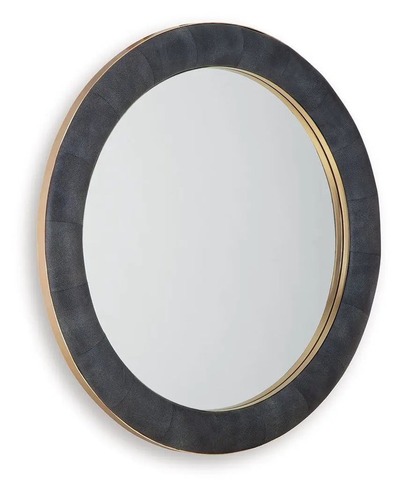 Corinsworth - Accent Mirror - Charcoal / Brass Finish by Unique Piece Furniture