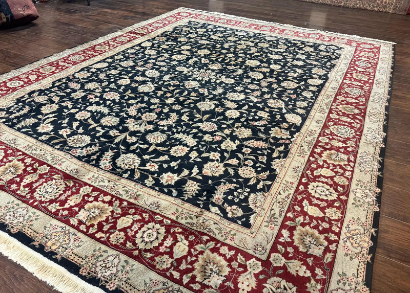 Black Pak Persian Rug 8x10, Floral Allover by Jewel Rugs
