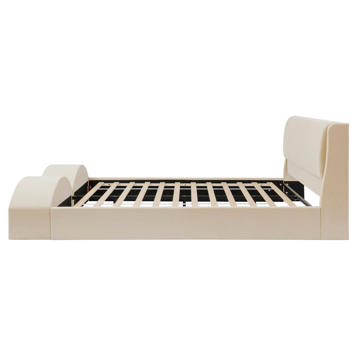 Queen Size Upholstered Platform Bed Frame, photo 8 of 10