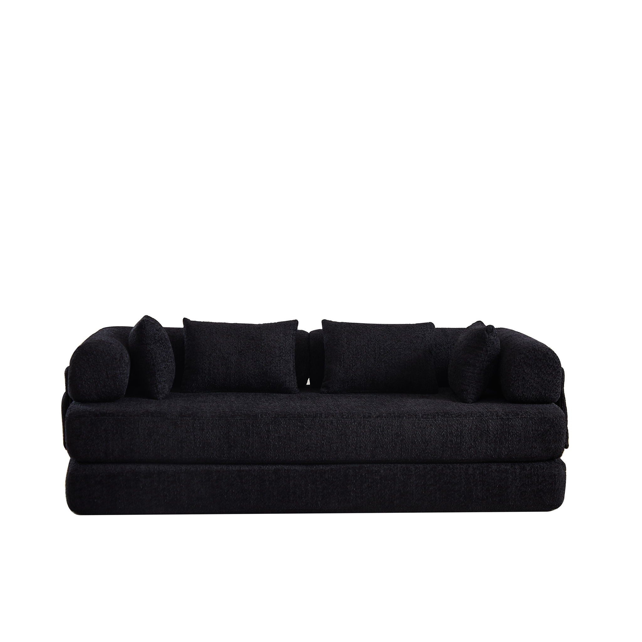Convertible Sleeper Sofa Bed With Cylindrical Pillow by HouseOfZazla