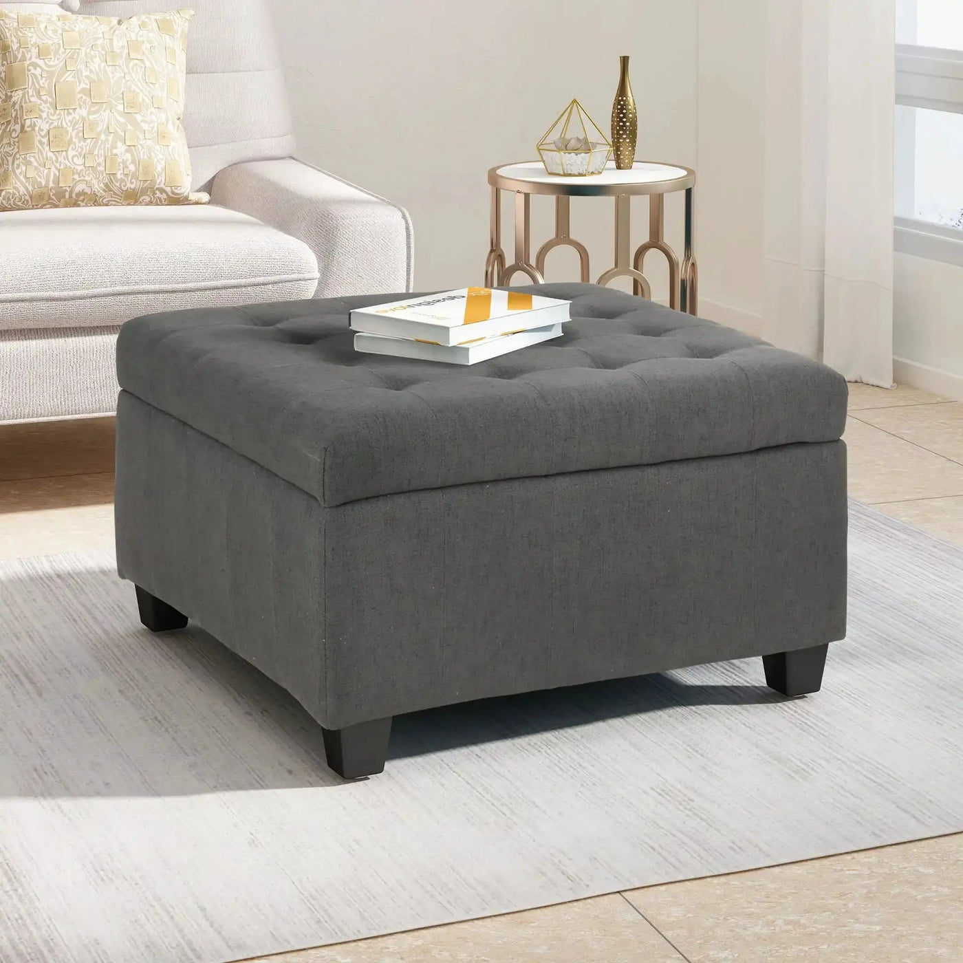 Isabella - Contemporary Ottoman With Storage by HouseOfZazla