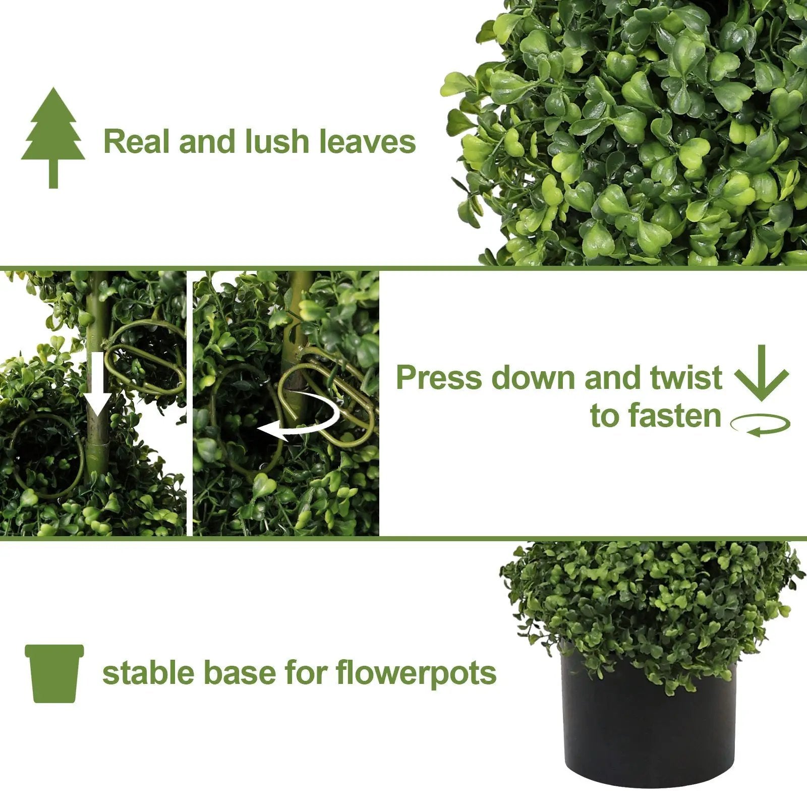 7FT Spiral Topiary Trees Artificial Outdoor Faux Boxwood Plants by HouseOfZazla