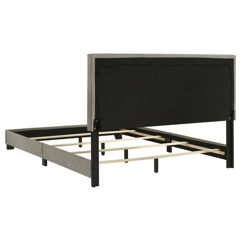 Dorian Fabric Upholstered Queen Panel Bed Taupe by Unique Piece Furniture