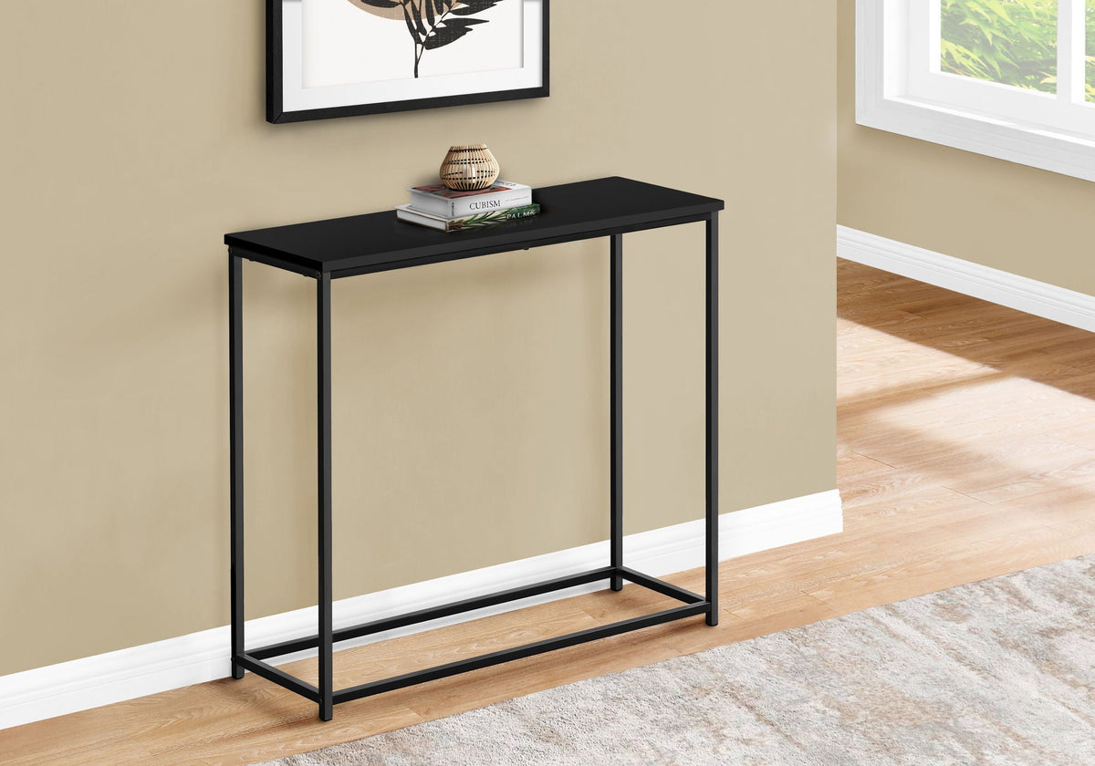 Accent Console Table with Marble-Look Top - White, Light Brown, Black, photo 10 of 12