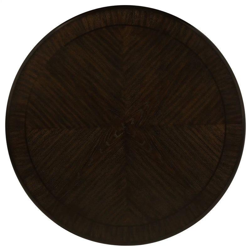 Twyla 60-inch Round Dining Table with Drawer Dark Cocoa by Unique Piece Furniture