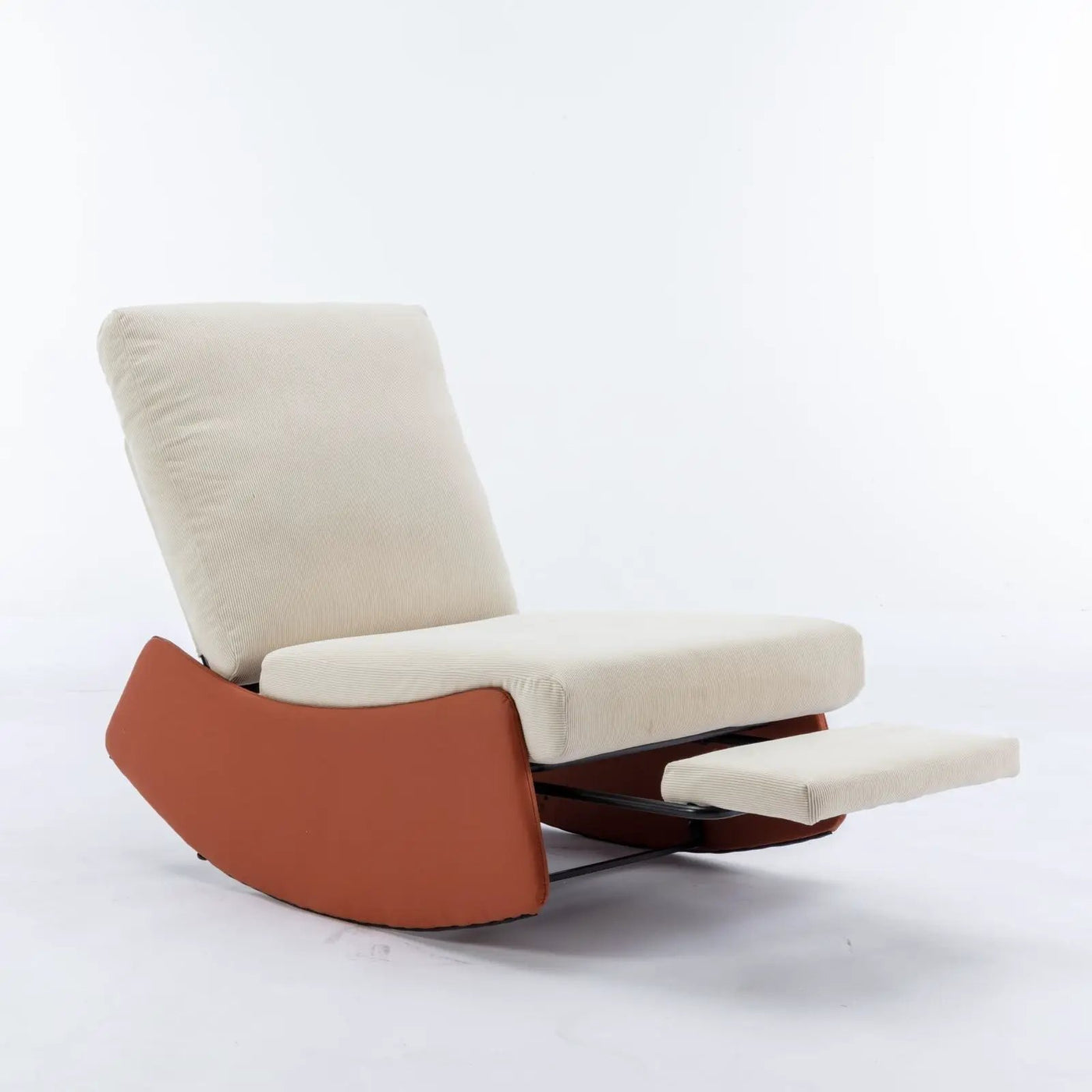 Modern Rocking Chair Recliner, Comfy Rocker Nursery Chair With Footrest, Accent Reading Chair, Upholstered Lounge Chair For Relaxing, Resting, Soft Padded Rocker For Indoor Living Room Bedroom by Unique Piece Furniture