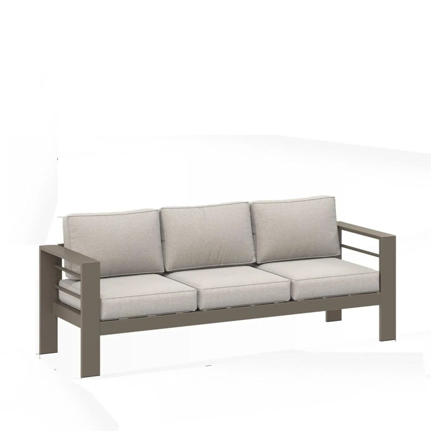 All-Weather Patio Sofa With Cushions, 3 Seat Outdoor Couch by HouseOfZazla