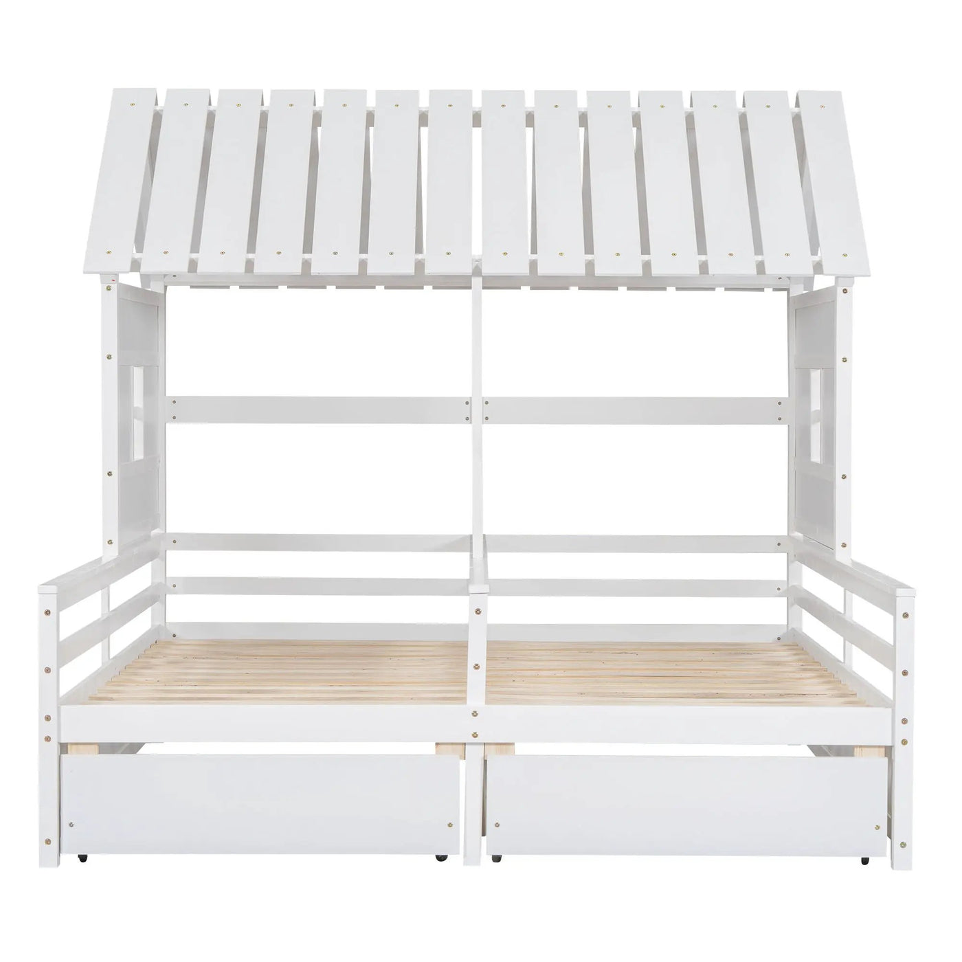 House Platform Beds With 2 Drawers, Side By Side Design by HouseOfZazla