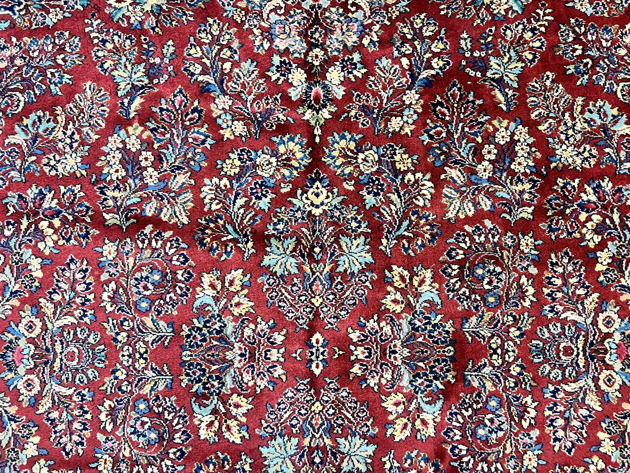 Karastan Rug 10x18 Red Sarouk #785, Wool Karastan Carpet, Original 700 Series, Vintage Discontinued Large Oriental Rug by Jewel Rugs