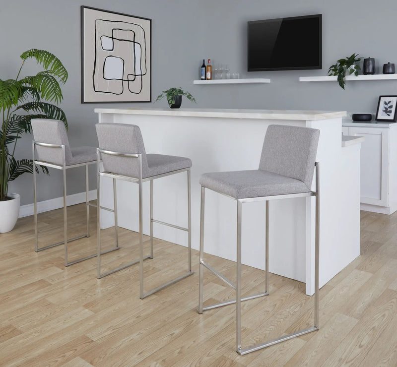 Fuji - Contemporary And Modern Elegance High Back Barstool by Unique Piece Furniture