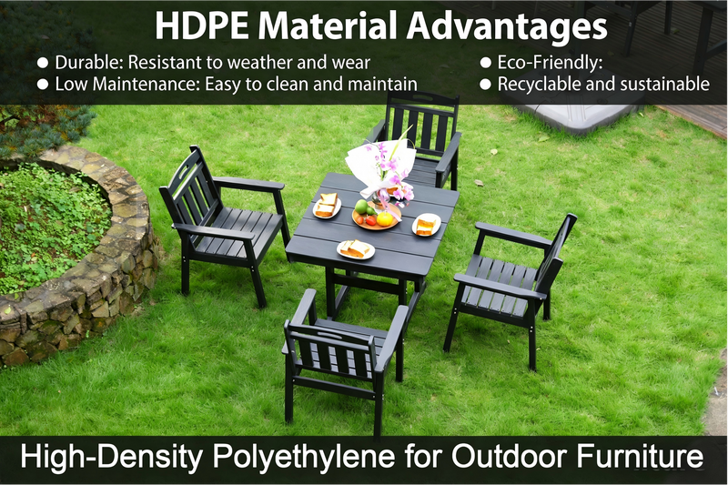 HDPE Outdoor Patio Dining Set by HouseOfZazla