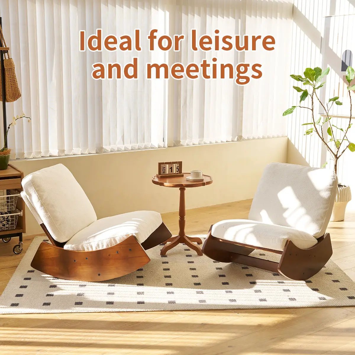 Comfortable High-Quality Upholstery Glider Rocking Chair by HouseOfZazla