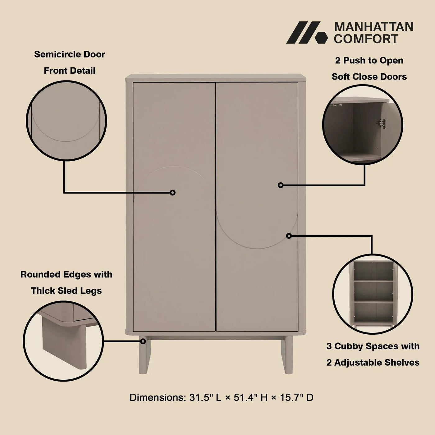 Ella - Accent Cabinet by HouseOfZazla